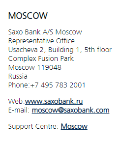 SaxoBank - архивная информация