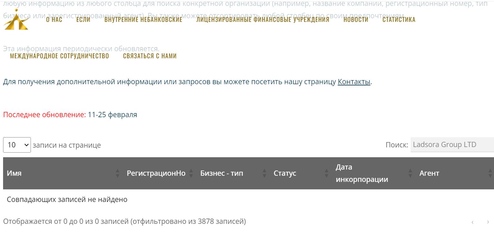 Реестр компаний Сент-Винсент и Гренадины